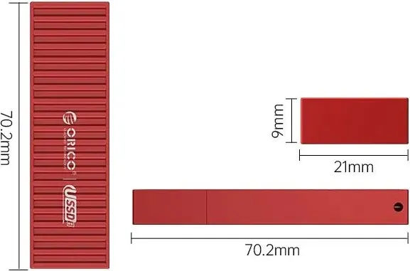 Изображение товара USB flash накопитель Orico USSD-J-C256G-RD-BP