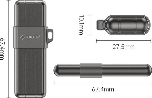 Изображение товара USB flash накопитель Orico USSD-X-C256G-GY-BP