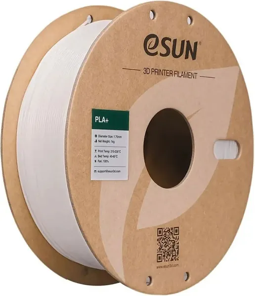 Изображение товара Пластик для 3D-печати eSUN PLA+ / PLA+175W1P1 (1.75мм, 1кг, белый)