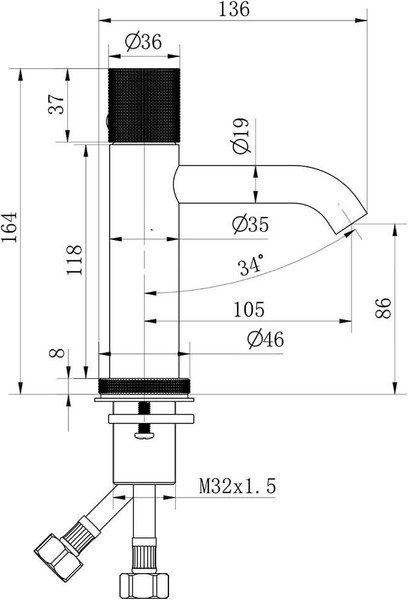 Изображение товара Смеситель Roxen Cler 50030216-GM