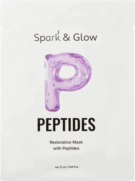 Набор масок для лица Spark&Glow Restorative mask with peptides (10шт)