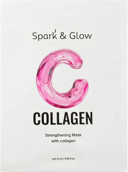Набор масок для лица Spark&Glow Strengthening mask with collagen (10шт)