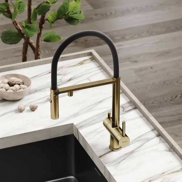 Изображение товара Смеситель Sancos Imola SC4010BGbh (брашированное золото/черный)