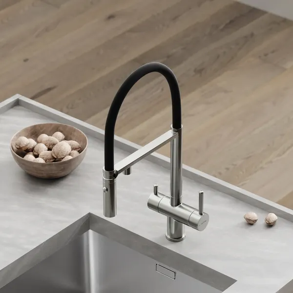 Изображение товара Смеситель Sancos Imola SC4010BNbh (брашированный никель/черный)