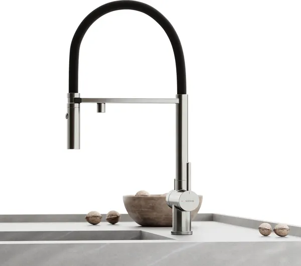 Изображение товара Смеситель Sancos Imola SC4010BNbh (брашированный никель/черный)
