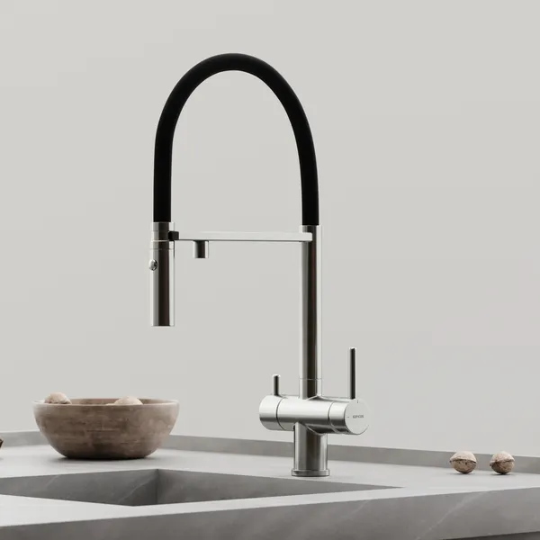 Изображение товара Смеситель Sancos Imola SC4010BNbh (брашированный никель/черный)