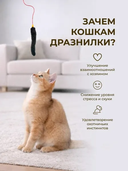 Изображение товара Игрушка для кошек Roxy-Pets Норковый хвостик RP-CT-12