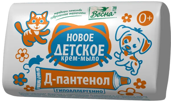Изображение товара Мыло твердое детское ВЕСНА с Д-пантенолом (90г)