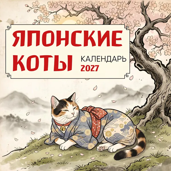 Изображение товара Календарь настенный Эксмо Японские коты. 2027 год (9785042472213)