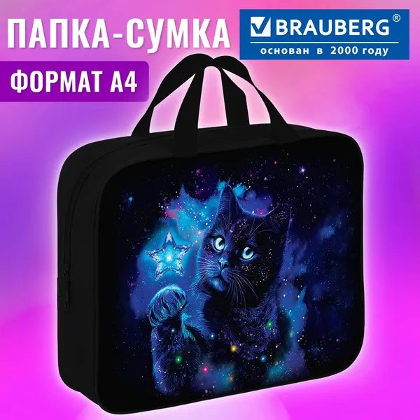 Изображение товара Папка-портфель Brauberg Звездный кот / 274505