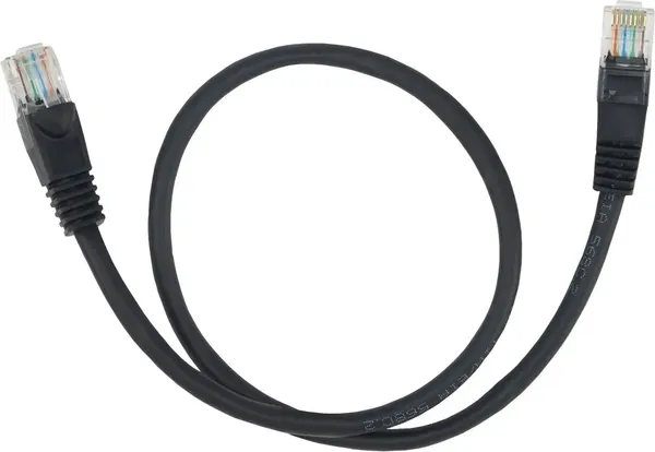 Изображение товара Кабель Buro Литой Molded UTP кат.5E 4 пары 26AWG (0.5м, черный)