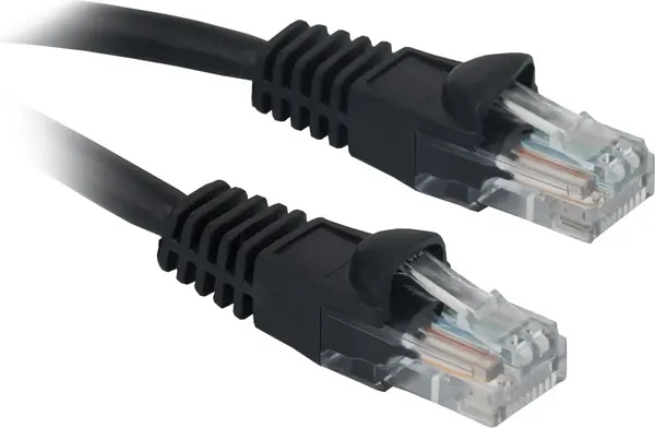 Изображение товара Кабель Buro Литой Molded UTP кат.5E 4 пары 26AWG (20м, черный)