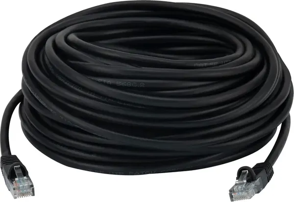 Изображение товара Кабель Buro Литой Molded UTP кат.5E 4 пары 26AWG (20м, черный)