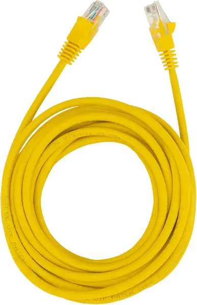 Изображение товара Кабель Buro Литой Molded UTP кат.5E 4 пары 26AWG (5м, желтый)