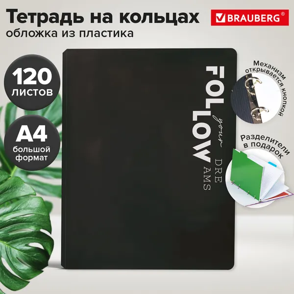 Изображение товара Тетрадь Brauberg Move / 405253 (120л, черный)