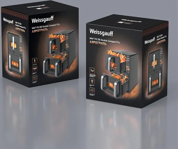 Изображение товара Аэрогриль Weissgauff WAF 712 DB Double Compact Fry