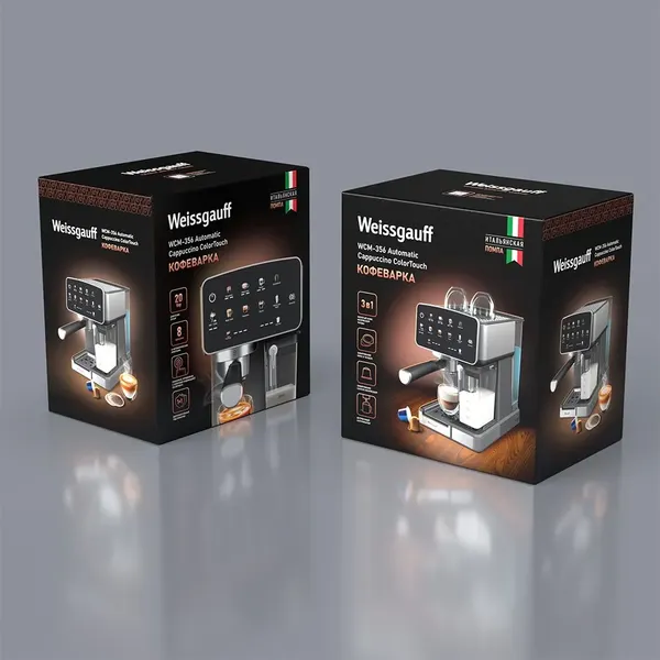 Изображение товара Кофеварка эспрессо Weissgauff WCM-356 Automatic Cappuccino ColorTouch