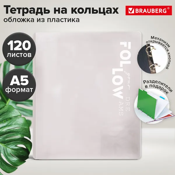Изображение товара Тетрадь Brauberg Move / 405258 (120л, белый)