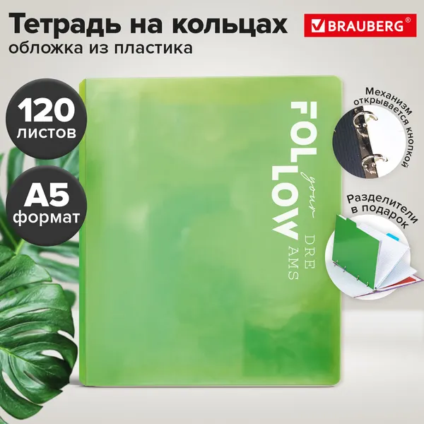 Изображение товара Тетрадь Brauberg Move / 405260 (120л, салатовый)