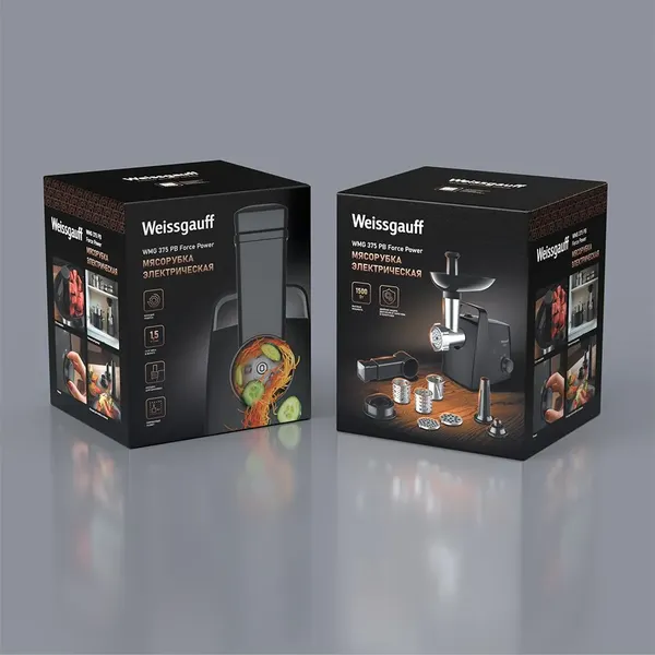 Изображение товара Мясорубка электрическая Weissgauff WMG 375 PB Force Power