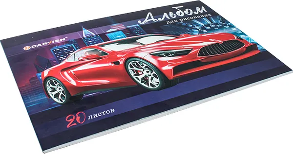 Изображение товара Альбом для рисования Darvish Красное авто / DV-13585-2