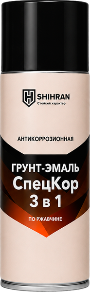 Изображение товара Грунт-эмаль SHIHRAN 3 в 1 матовая (520мл, черный)