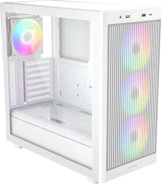 Изображение товара Корпус для компьютера ID-Cooling WARE 510 ARGB WH (без БП, белый)
