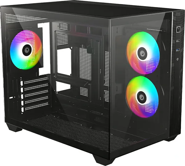 Изображение товара Корпус для компьютера ID-Cooling VIEW 500 ARGB (без БП, черный)