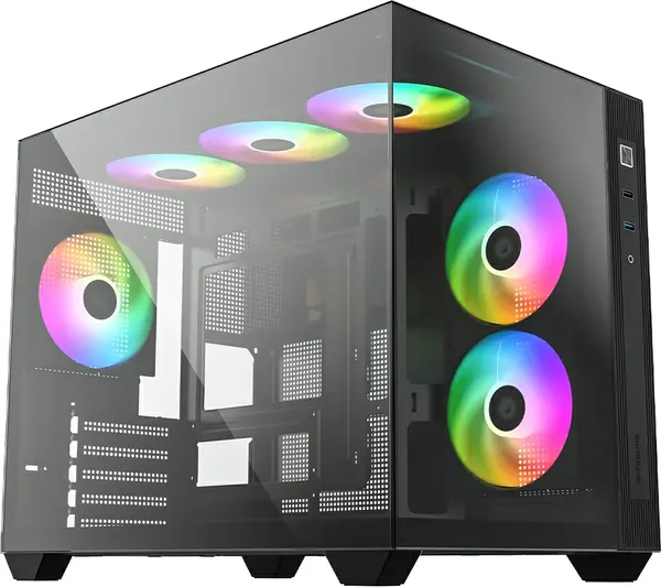 Изображение товара Корпус для компьютера ID-Cooling VIEW 500 ARGB (без БП, черный)