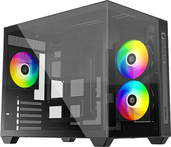 Изображение товара Корпус для компьютера ID-Cooling VIEW 500 ARGB (без БП, черный)