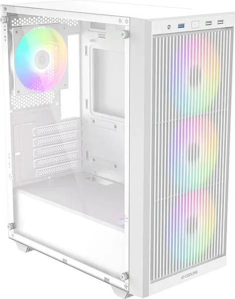 Изображение товара Корпус для компьютера ID-Cooling WARE 300 ARGB WH (без БП, белый)
