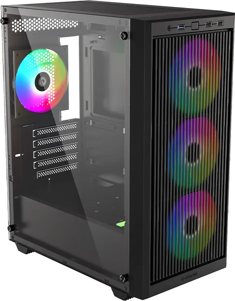 Изображение товара Корпус для компьютера ID-Cooling WARE 300 ARGB (без БП, черный)