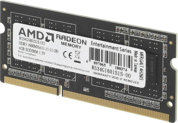 Изображение товара Оперативная память DDR3 AMD R534G1601S1S-UO