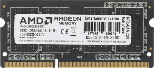 Изображение товара Оперативная память DDR3 AMD R534G1601S1S-UO