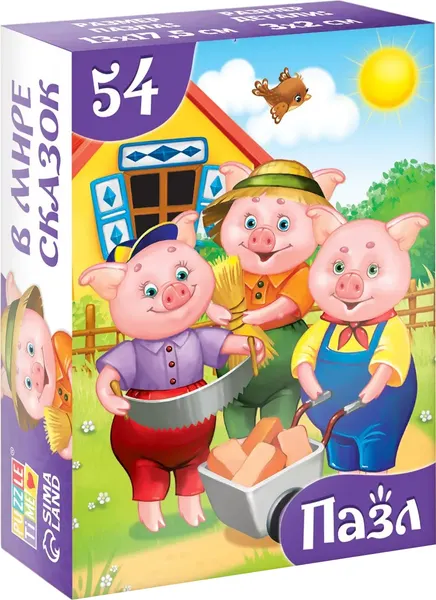 Изображение товара Пазл Puzzle Time Три поросенка / 10733548 (54эл)