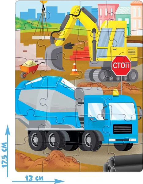 Изображение товара Пазл Puzzle Time Большая стройка / 7005861 (24эл)