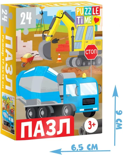 Изображение товара Пазл Puzzle Time Большая стройка / 7005861 (24эл)