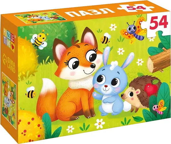 Изображение товара Пазл Puzzle Time Лисенок и зайчик / 7548971 (54эл)