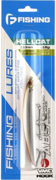 Изображение товара Воблер F-Fishing Hellcat 110SP 0.5-1.0m FHT110SP-014