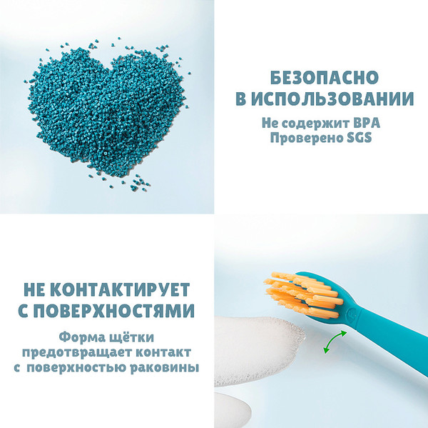 Изображение товара Набор зубных щеток Miradent Flipper F26802 (2шт, голубой/белый)