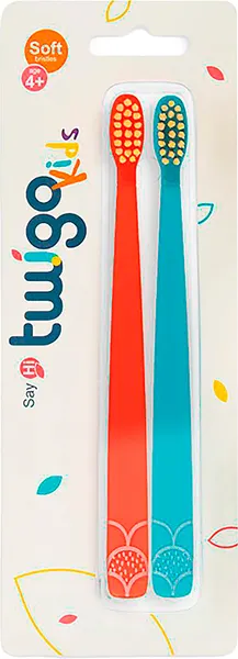 Набор зубных щеток Miradent Flipper F26804 (2шт, оранжевый/синий)