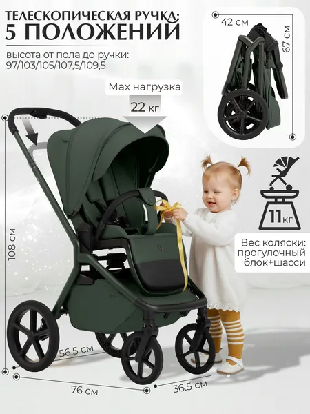 Изображение товара Детская прогулочная коляска Sweet Baby SBL Orso Forest (зеленый)