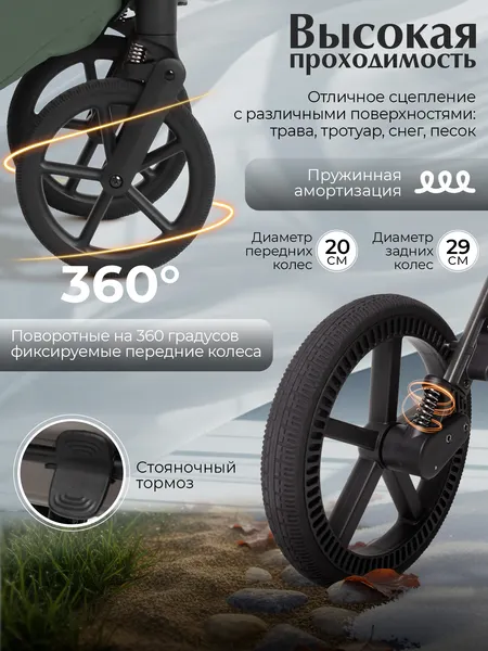Изображение товара Детская прогулочная коляска Sweet Baby SBL Orso Forest (зеленый)