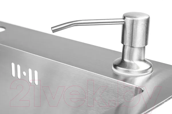 Изображение товара Мойка кухонная со смесителем Saniteco 6050 + Loop 21CK7617C (с сифоном, дозатором и коландером)