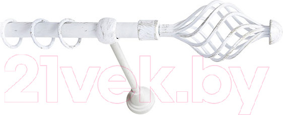 Изображение товара Карниз для штор Lm Decor Вираж 098 1р гладкий (белое золото, 1.8м)