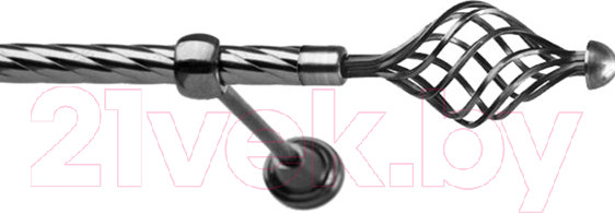 Изображение товара Карниз для штор Lm Decor Вираж 098 1р витой (антрацит, 1.6м)