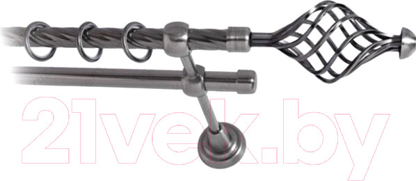 Изображение товара Карниз для штор Lm Decor Вираж 098 2р витой (антрацит, 3м)