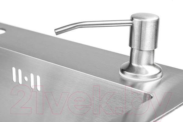 Изображение товара Мойка кухонная со смесителем Saniteco 6050 + Forma 21FM519F (с сифоном, дозатором и коландером)