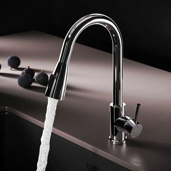 Изображение товара Мойка кухонная со смесителем Saniteco 6050 + X-Joy S F85B07500 (с сифоном, дозатором и коландером)