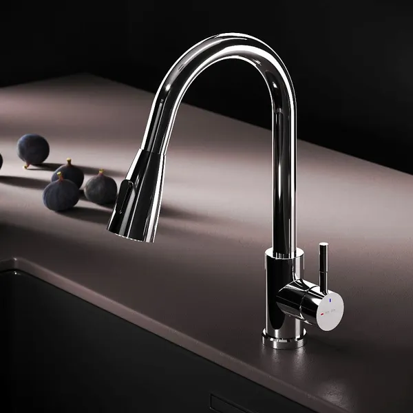 Изображение товара Мойка кухонная со смесителем Saniteco 6050 + X-Joy S F85B07500 (с сифоном, дозатором и коландером)